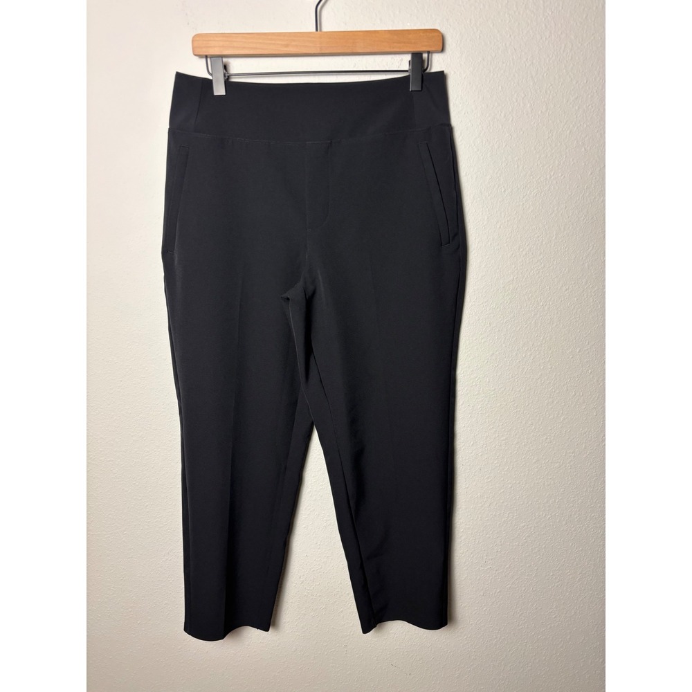 Athleta Endless Pants 8 Petite Black Technical Travel Trousers 25.5 Inseam